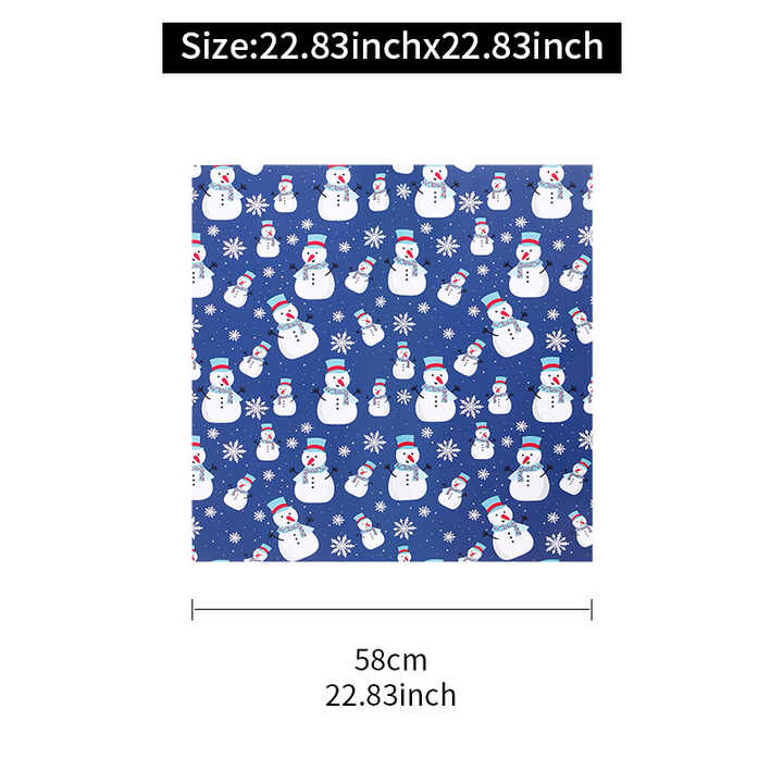 Eco-Friendly Thick Holiday Gift Wholesale Christmas Snowman Design Waterproof Flower Wrapping Paper