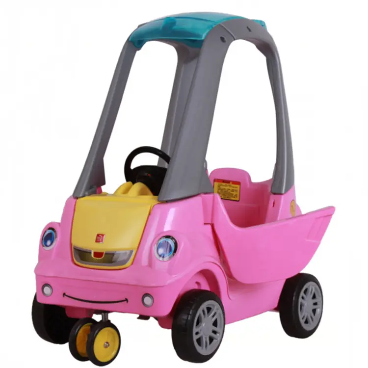 Coche de juguete de cuatro ruedas para niños, juguete para sentarse, empujar a mano, deslizante, 2 en 1, andador para bebé, coche de paseo al aire libre