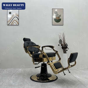 Wally güzellik pibbs capo berber koltuğu baber salon mobilya barbershop için kuaför koltuğu altın sandalye - Product Image 3