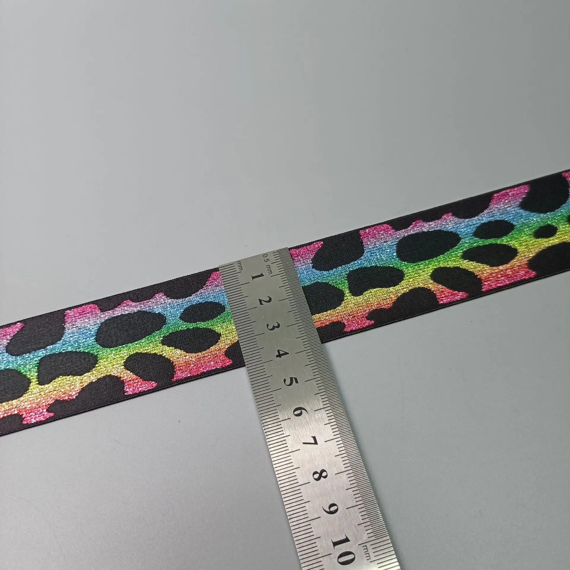 4cm Printed Book Customized Band Underwear Jacquard Woven Shiny Elastic Band For Boxer Waistbands