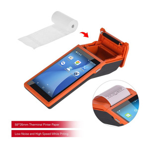 Q2I Pos Machine Red 3G Sistema Android 11 2GB RAM 16GB ROM Dispositivo Pos de lotería de mano con impresora térmica - Product Image 4