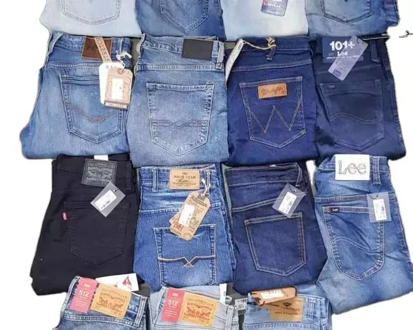 Stock de vêtements, pantalon en jean de haute qualité, très bas prix