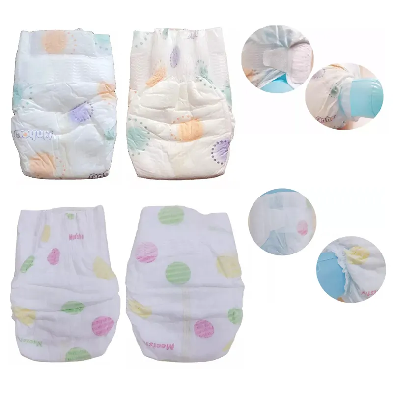 China factory direct price huge elastic waist band hot air cloth-like backsheet super soft high quality diapers disposable baby