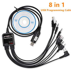 8 in 1 Multi Function Interface Baofeng Quansheng Analog <strong>Radio</strong> Walkie Talkie Universal Write Frequency USB FM Writing Data Cable