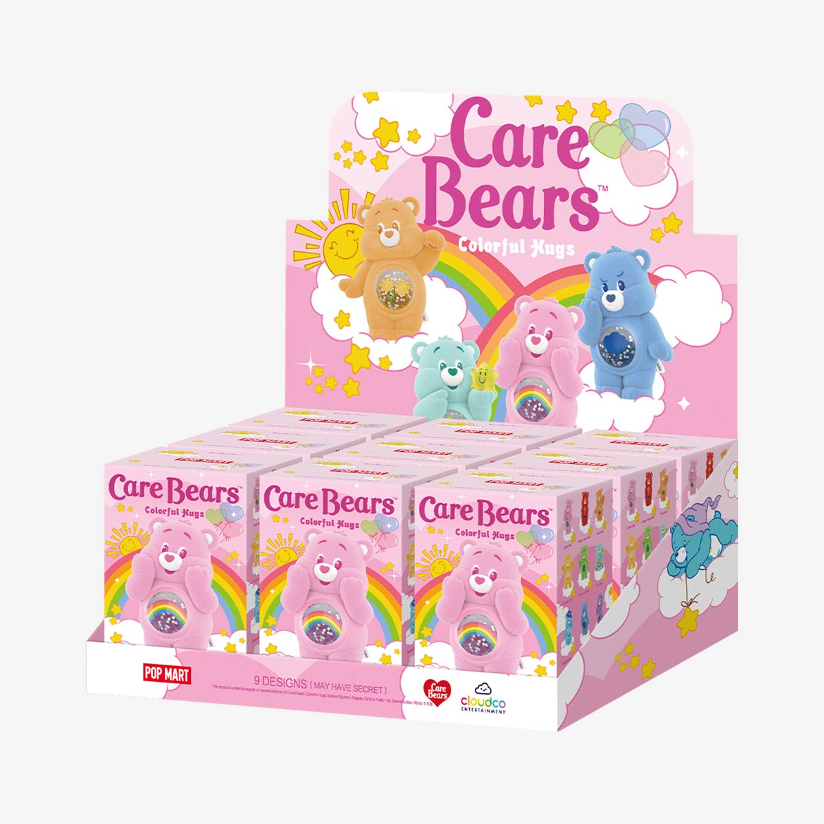 Cares Bears Colorful Hugs 9PCS/Set Cares Bears : Câlins Colorés - Ensemble de 9 pièces