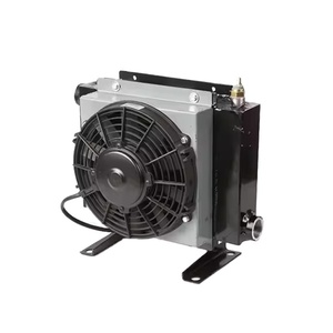 Aluminum <strong>Oil</strong> <strong>Cooler</strong> for 25K Truck Crane <strong>Hydraulic</strong> System <strong>Oil</strong> Radiator With Fan Assembly