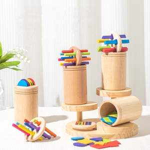 Ahşap oyuncak toptan renk şekli sıralama fincan eşleştirme oyunu duyusal ince Motor becerileri oyuncak eğlenceli erken eğitim bebek Montessori oyuncak