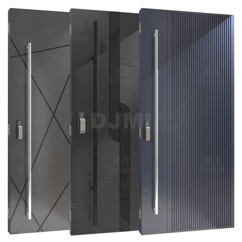 Multifunctional Stainless Security Doors Residential Home Steel Main Entrance Cheap Exterior Door With Smart Lock
