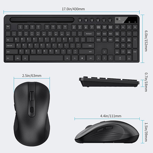 <strong>Wireless</strong> <strong>Keyboard</strong> and Mouse Combo 2.4G Ergonomic <strong>Wireless</strong> <strong>Computer</strong> <strong>Keyboard</strong> with Phone Tablet Holder - Product Image 4