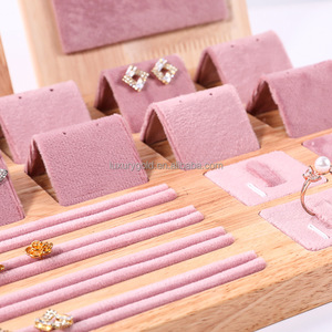 High-End <strong>All</strong>-in-<strong>One</strong> Design Jewelry Display Set Rings/Earrings/Necklaces/Pendants Pink Display Stand Jewelry <strong>for</strong> Retail <strong>Shop</strong> - Product Image 4