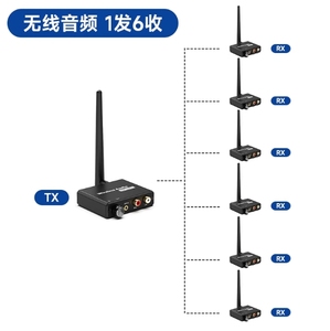 音频2.4G无线数字音频发射器和接收器TX RX RCA输入和输出50米宽范围