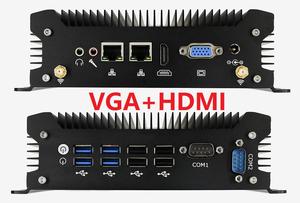 i3-6157U Fanless Mini PC 2 LAN RS232 Linux Win10 Rugged Industrial <strong>Computer</strong> Hardware <strong>Software</strong> For POS - Product Image 5