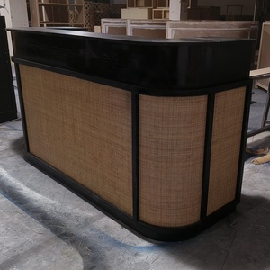 工厂藤制风格设计矩形酒吧柜台桌婚礼酒吧桌活动租赁 - Product Image 3