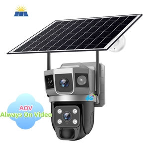 V380Pro AOV Solar Wireless 4G Sistema de seguridad de doble lente con detección de movimiento Ptz 4G tarjeta SIM Cctv Vigilancia Cámara IP solar - Product Image 2