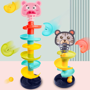 5層教育赤ちゃん幼児開発おもちゃボールドロップアンドロールスワールタワー、ランプマーブルランスタック & ロールゴーおもちゃ - Product Image 4