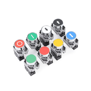 XB2 NONC momentaneo Spring Latching Push Pull grande fungo rosso manopola selettore chiave avvio rotante arresto di emergenza interruttore a pulsante - Product Image 5