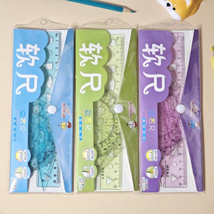 Nhà Máy Bán buôn mềm nhựa 4-mảnh toán học thiết lập cho sinh viên linh hoạt bút chì văn phòng phẩm bao gồm tam giác công cụ đo lường - Product Image 4