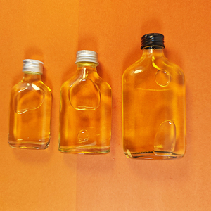 Flat Glass Flask 50ml 100ml <strong>200ml</strong> Cold Brew Coffee <strong>Liquor</strong> <strong>Bottles</strong> Glass <strong>Bottles</strong> for Alcoholic Beverages - Product Image 3