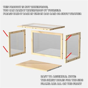Pencere kedi avlu, ahşap kedi pencere kutusu, kapalı kedi pencere balkon Perches. Tek asılı pencere için uygundur. - Product Image 2