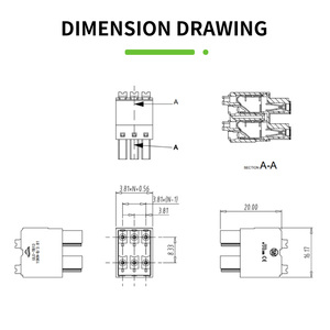 <strong>Double</strong> Level <strong>Spring</strong> <strong>Terminal</strong> <strong>Blocks</strong> Push in Wire Connectors for Pcb 3.81mm Pitch - Product Image 2