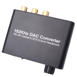 Digital to Analog Converter 192kHz DAC Supports Volume Control Coaxial SPDIF Stereo L/R <strong>RCA</strong> 3.5mm Jack Audio - Product Image 1