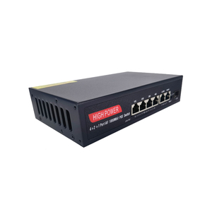 Active 52V PoE + สวิตช์อีเธอร์เน็ต4เครือข่าย10/100/1000Mbps พอร์ต IEEE 802.3 af/at สวิตช์เครือข่ายกล้อง IP - Product Image 5