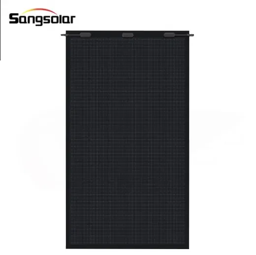 SANGSolar 전력 S-FLEX 6 360-380W MWT 유연한 모듈 설계 풀 블랙 태양 전지 패널 생산 라인