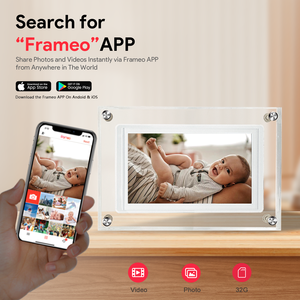 Automatic Rotation <strong>Function</strong> Factory 5 Inch Advertising Player Art WiFi Acrylic <strong>Digital</strong> <strong>Photo</strong> Picture <strong>Frame</strong> <strong>With</strong> Battery - Product Image 3