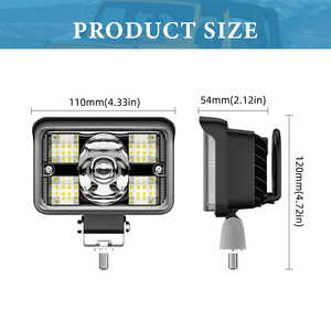 Araba LED 3/4/5/7 inç çalışma ışığı yardımcı aydınlatma off-road araç motosiklet far modifiye spot beyaz sarı renk - Product Image 2