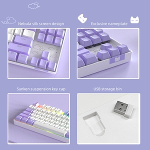 Bloody RGB TKL Mechanical Gaming <strong>Keyboard</strong> Small Compact PC <strong>Keyboard</strong> with Macros Russian RGB PCB <strong>Keyboard</strong> - Product Image 4