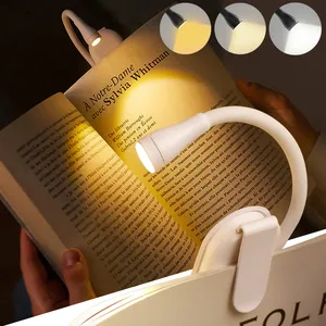 Timjay โคมไฟอ่านหนังสือแบบชาร์จไฟได้ไฟ LED อ่านหนังสืออ่านหนังสือ3สีปรับความสว่างได้แบบไม่มีขั้น - Product Image 1
