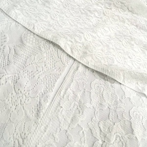 Hollandis kain renda jala Tulle elegan bunga merah spandeks nilon Jacquard sentuhan lembut elastis tinggi untuk gaun tirai Lingerie - Product Image 5