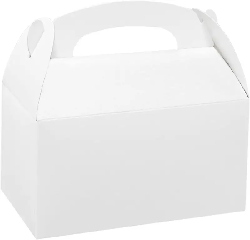 Cajas de regalo blancas 6,2x3,5x3,5 pulgadas Favor de fiesta Caja de embalaje de regalo de papel Kraft con tapa para manualidades DIY Cajas de cubos