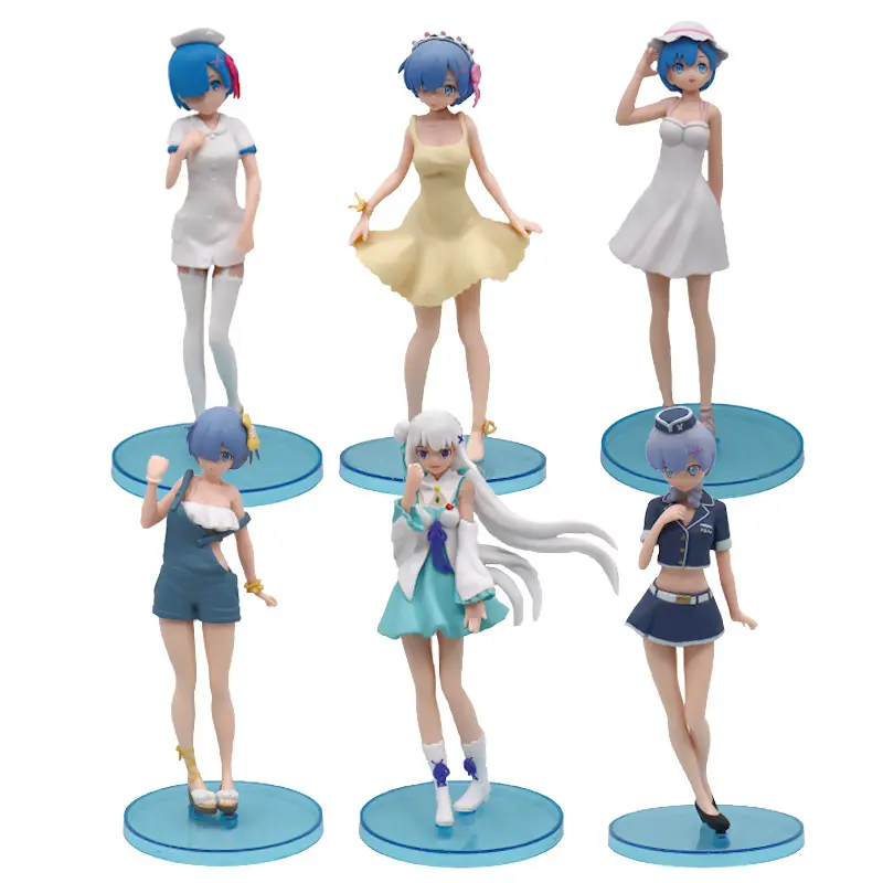 Wholesale A Set Of Six Rem Figure High Quality Action Figure home decor Comics Sex Toys for Men Anime Figure
