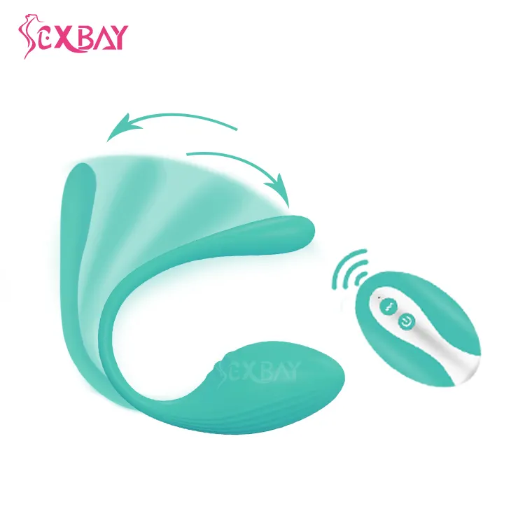 Sexbay pengendali jarak jauh bahan terbaru 2024 g-point silikon cair getaran depan dan belakang pengendali jarak jauh lompat telur untuk wanita