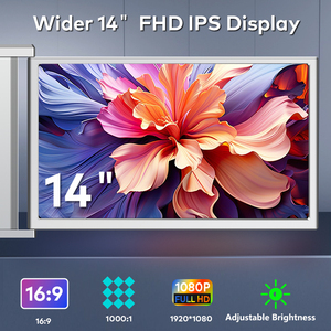 Monitor de ordenador multipantalla de 14 pulgadas con doble pantalla LCD IPS FHD de 1080P, extensor de pantalla de ordenador portátil, Monitor portátil triple dual