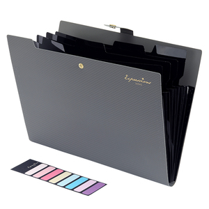 Carpetas de archivos expandibles portátiles de 5 bolsillos, organizador de documentos impermeable multicolor, sistema de acordeón de botones, carpeta A4, bolsa de archivos - Product Image 4
