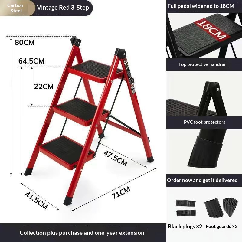 3-step red flower stand model