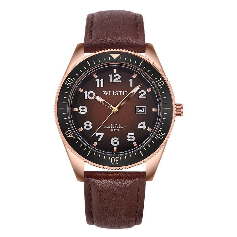 Leather Strap Brown Dial