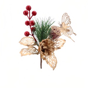 Christmas Creative Pine <strong>Twig</strong> Pine Needle Red Pine Cone Pendant <strong>DIY</strong> Accessories Decorations Packaging Gift Box Accessories - Product Image 5