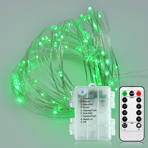 Accesorios de decoración del hogar a prueba de agua con batería, luces de cadena LED con 8 modos para decoración de eventos - Product Image 1