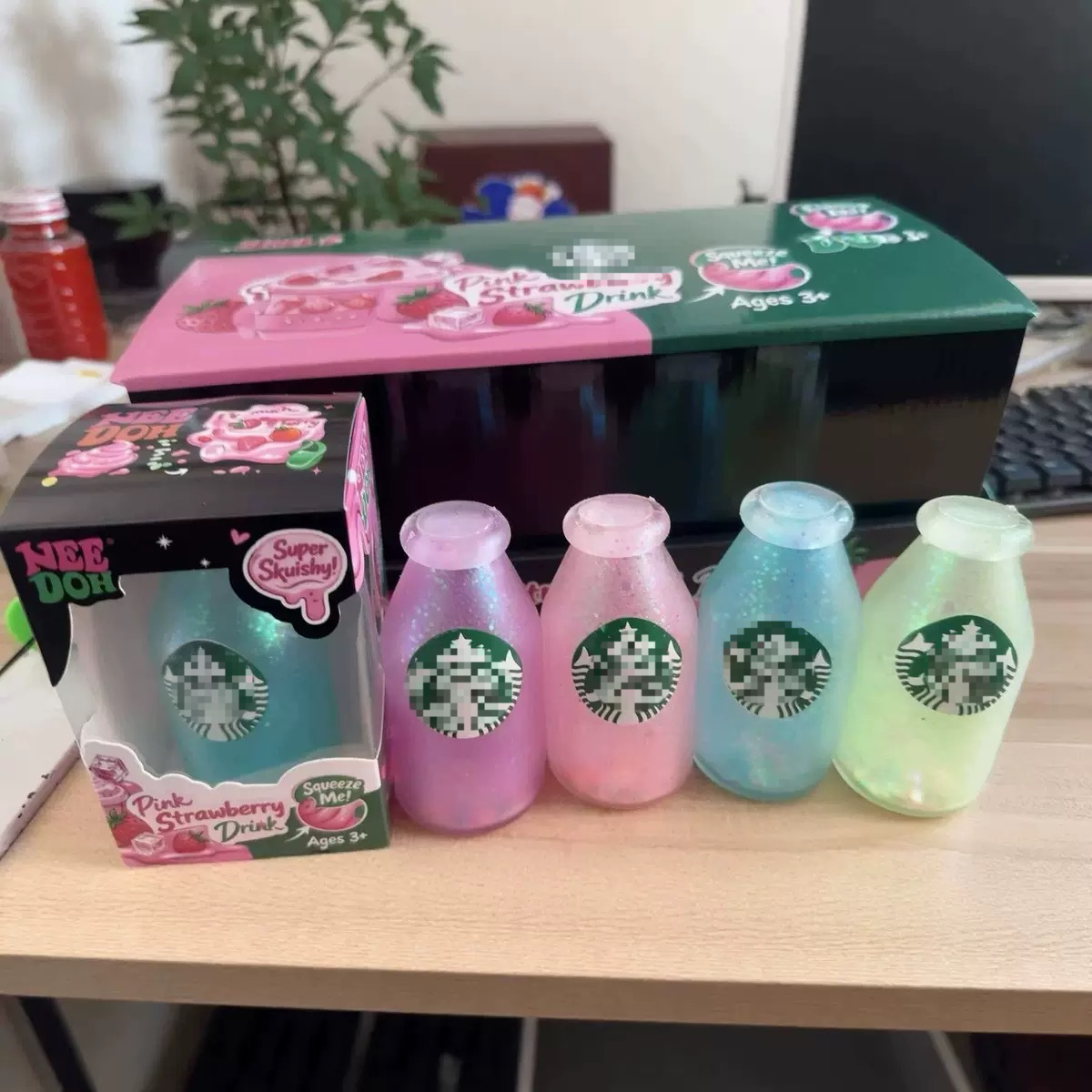 Taza de leche estrella colores mezclados