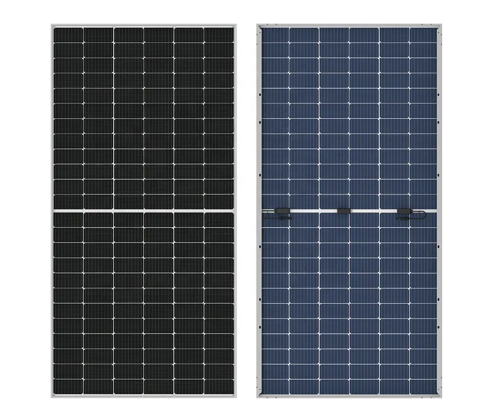 Sehr günstige transparente monokristalline 400 w 450 w 500 w 600 w Solarpanels zweiseitiges Solarpanel