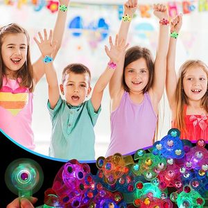 Dẫn ánh sáng lên thần tài <span class=keywords><strong>spinner</strong></span> vòng đeo tay 25 gói hộp Nguồn cung cấp bên ủng hộ cho trẻ em đèn lên vòng đeo tay sinh nhật Giáng sinh bán buôn - Product Image 5