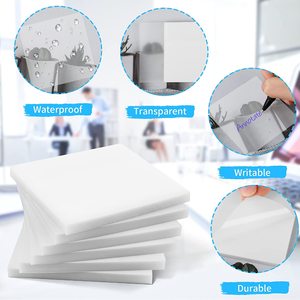 Ý tưởng quà tặng tùy chỉnh rõ ràng Pet bán trong suốt không thấm nước dính Lưu ý tự dính trong suốt trang cờ ghi chú Memo Pads - Product Image 6