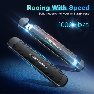 2 in <strong>1</strong> Type C USB M.2 Nvme SSD <strong>Enclosure</strong> 10Gbps High Speed Transmission SSD Hard Disk Box for Laptop