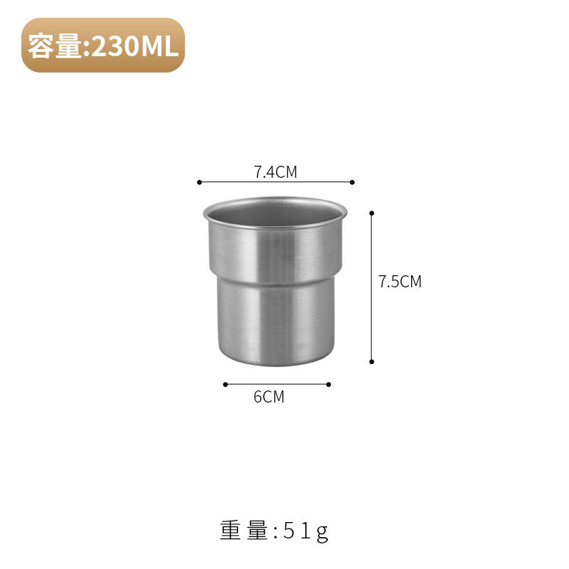 230ml handleless coffee cup (without wooden sleeve)