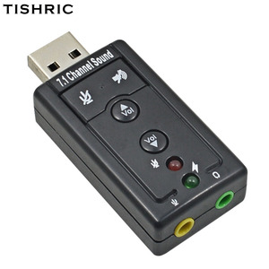 TISHRIC 5HV2 7.1外部USB声卡适配器3.5毫米插孔至USB音频接口麦克风耳机，适用于苹果电脑笔记本电脑 - Product Image 6