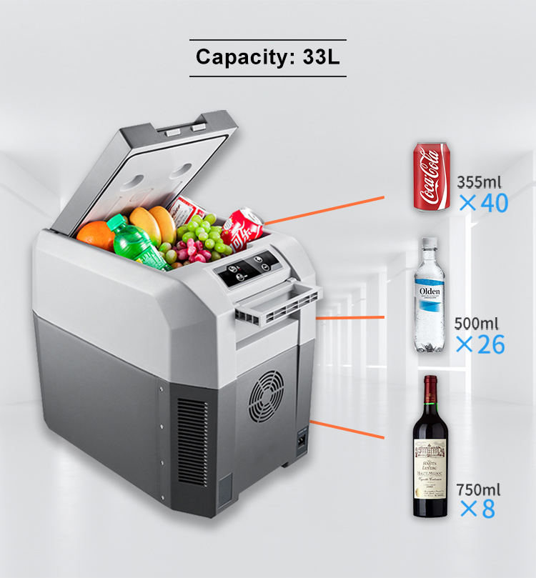 Factory Price High Quality Environment Protection Material 12v 24v Portable Mini Car Fridge Cooler Box