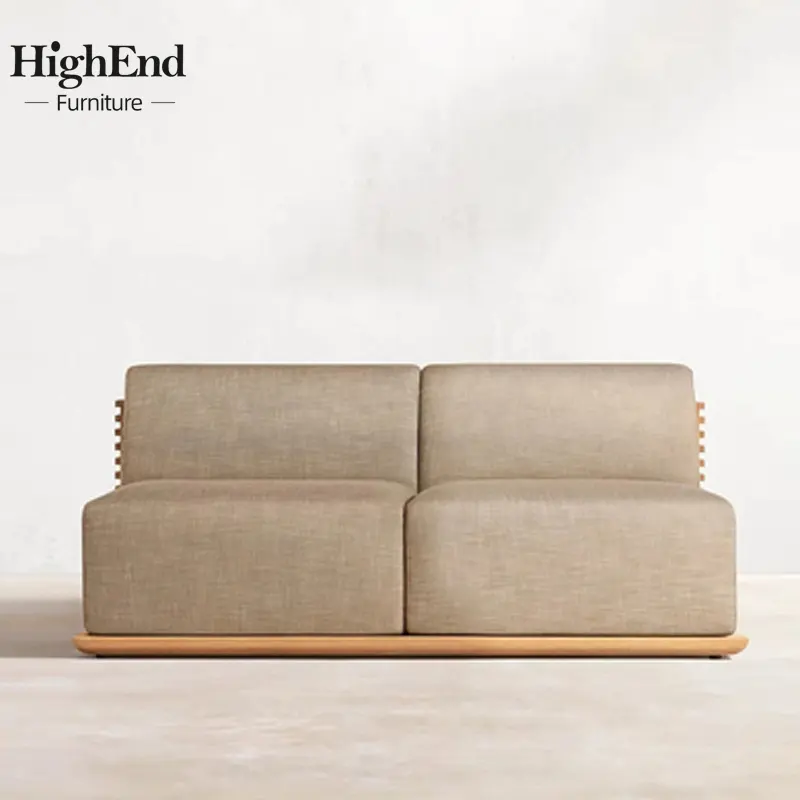High-end personalizado teca anti-corrosão sofá villa pátio outdoor hotel homestay mobiliário impermeável combinação